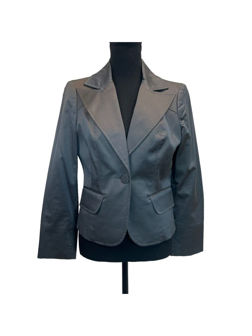 Bebe gray single breasted blazer jacket Sz 8